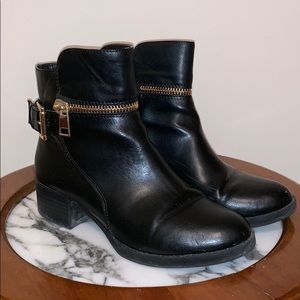 Black ankle booties